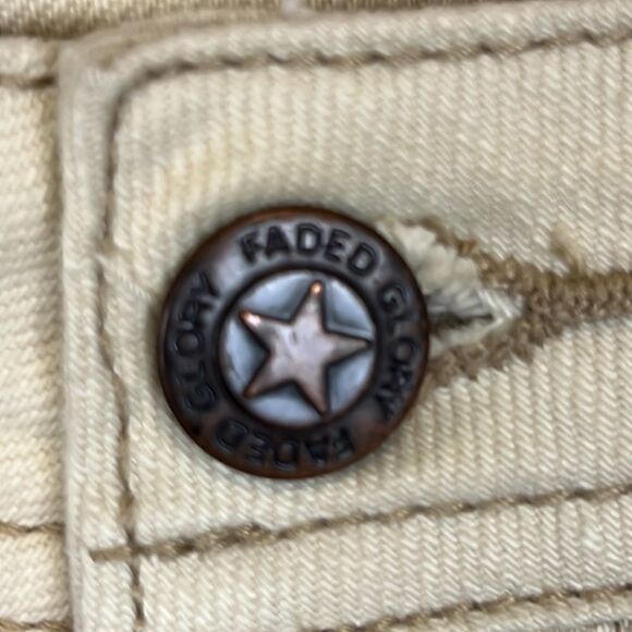 Faded Glory Bootcut Ankle‎ Length Stretch Cream Mid Rise Jeans Size 4 - Picture 5 of 10